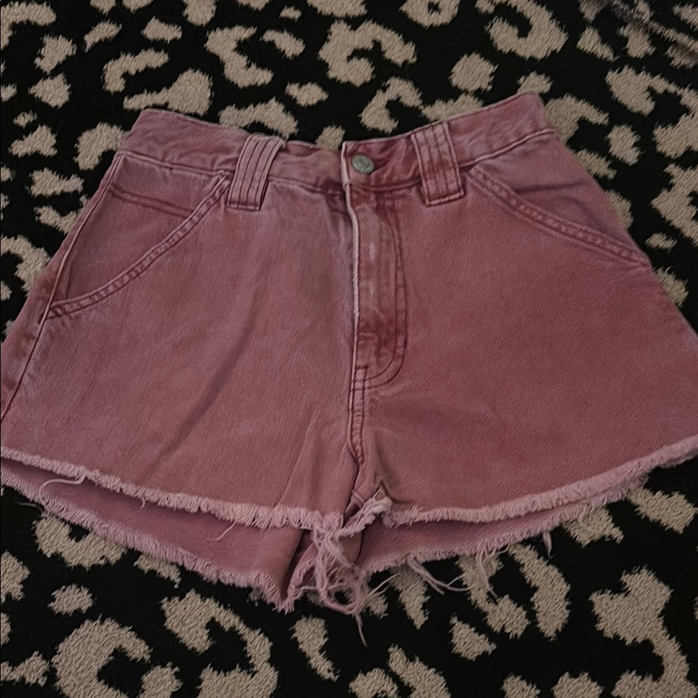 PacSun Pink High Waist Denim Shorts